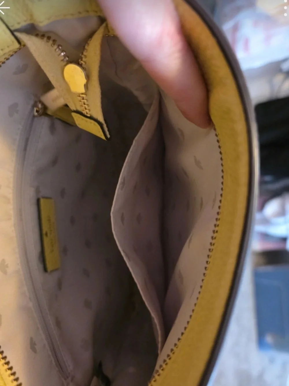 kate spade lemon yellow leather crossbody bag with front zip